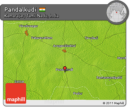 Physical 3D Map of Pandalkudi