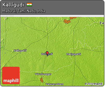 Physical 3D Map of Kallīgudi
