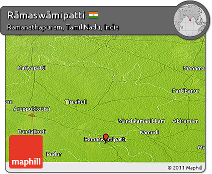 Physical Panoramic Map of Rāmaswāmipatti