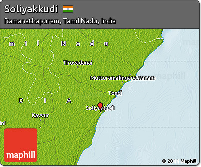 Physical Map of Soliyakkudi