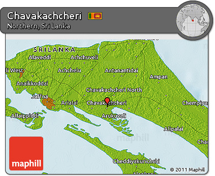 Physical 3D Map of Chavakachcheri