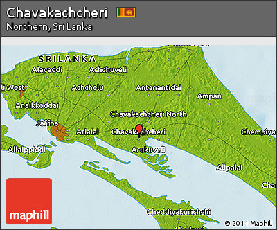 Physical 3D Map of Chavakachcheri