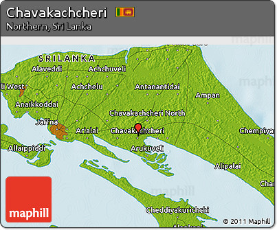Physical 3D Map of Chavakachcheri