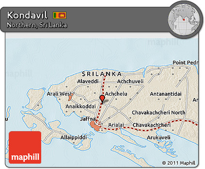 Shaded Relief 3D Map of Kondavil