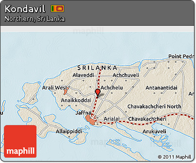 Shaded Relief 3D Map of Kondavil