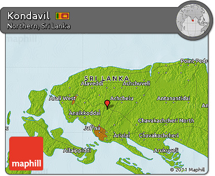 Physical Map of Kondavil