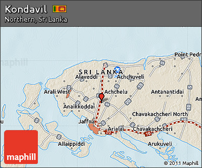 Shaded Relief Map of Kondavil