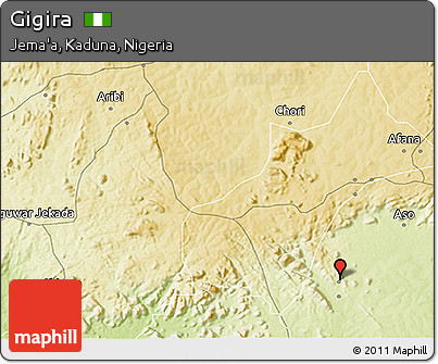 Physical 3D Map of Gigira