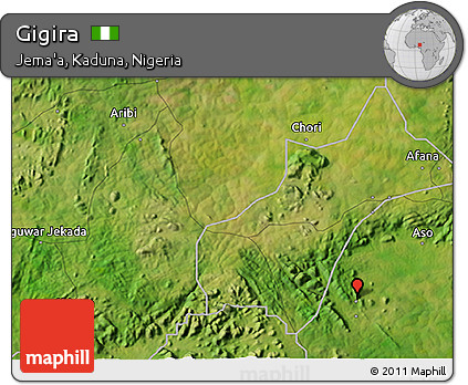 Satellite 3D Map of Gigira