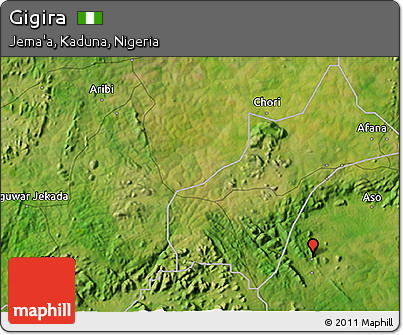 Satellite 3D Map of Gigira