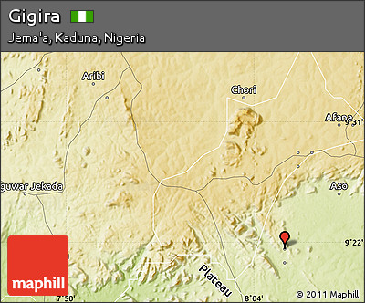 Physical Map of Gigira