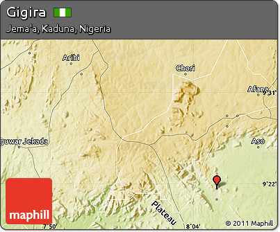 Physical Map of Gigira