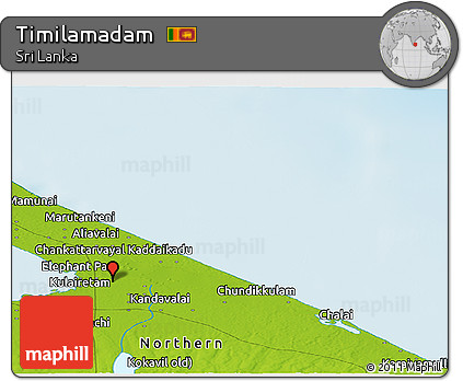 Physical Panoramic Map of Timilamadam