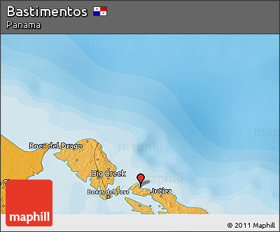 Political 3D Map of Bastimentos