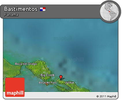 Satellite 3D Map of Bastimentos