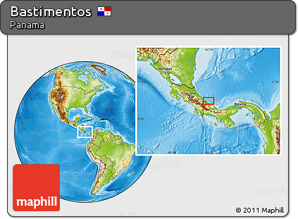 Physical Location Map of Bastimentos
