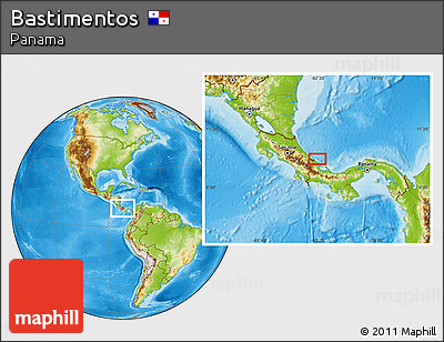 Physical Location Map of Bastimentos