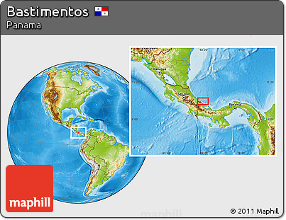 Physical Location Map of Bastimentos