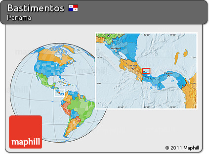 Political Location Map of Bastimentos