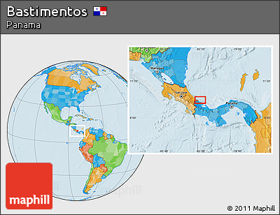 Political Location Map of Bastimentos