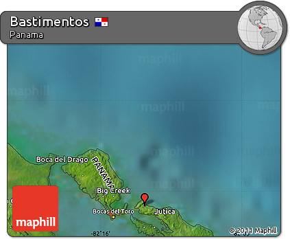 Satellite Map of Bastimentos