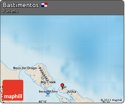 Shaded Relief Map of Bastimentos