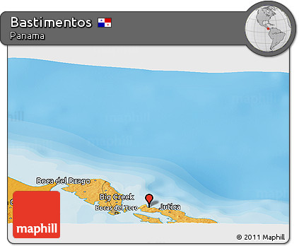 Political Panoramic Map of Bastimentos