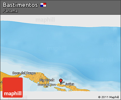 Political Panoramic Map of Bastimentos