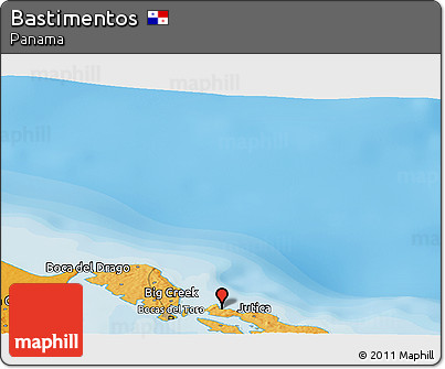 Political Panoramic Map of Bastimentos