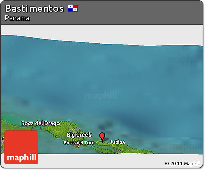 Satellite Panoramic Map of Bastimentos