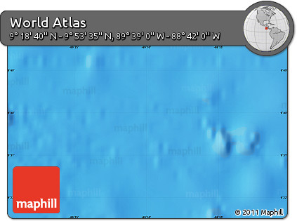 Physical Map of the Area around 9° 36' 8" N, 89° 10' 30" W