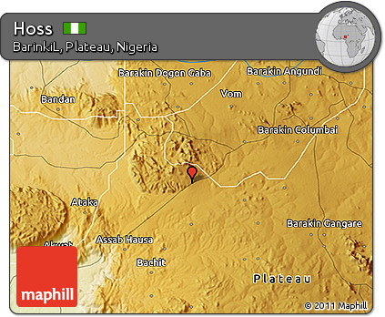 Physical 3D Map of Hoss
