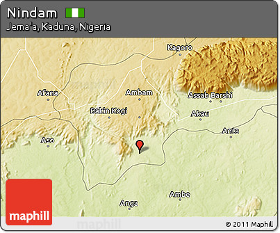Physical 3D Map of Nindam