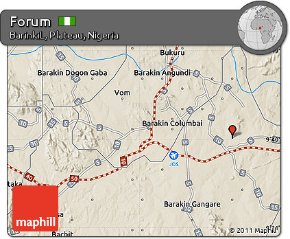 Shaded Relief Map of Forum