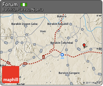 Shaded Relief Map of Forum