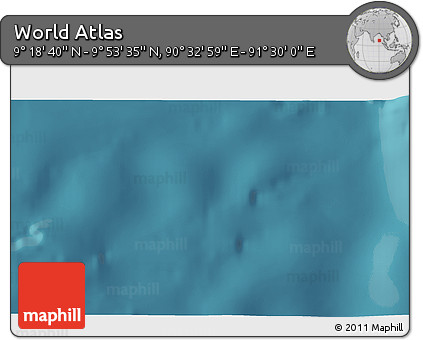Satellite 3D Map of the Area around 9° 36' 8" N, 91° 1' 30" E