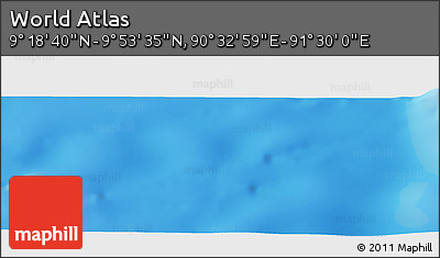 Physical Panoramic Map of the Area around 9° 36' 8" N, 91° 1' 30" E