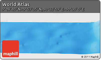 Physical Panoramic Map of the Area around 9° 36' 8" N, 91° 1' 30" E