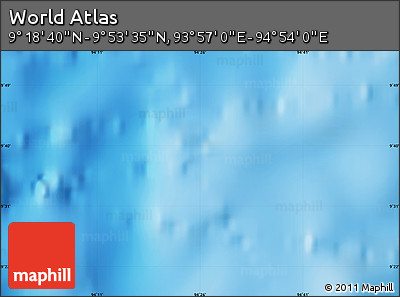 Physical Map of the Area around 9° 36' 8" N, 94° 25' 30" E