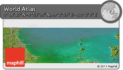 Satellite Panoramic Map of the Area around 9° 36' 8" N, 99° 31' 30" E