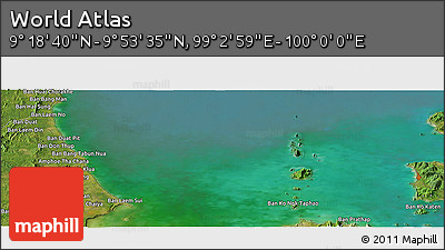 Satellite Panoramic Map of the Area around 9° 36' 8" N, 99° 31' 30" E