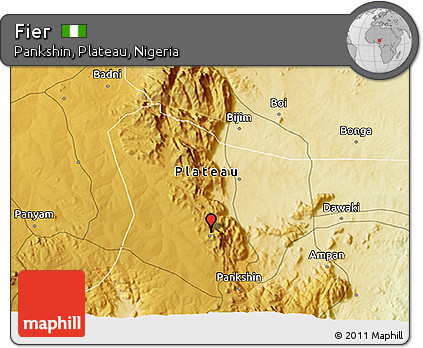 Physical 3D Map of Fier