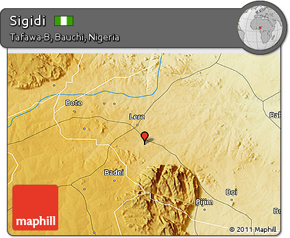 Physical 3D Map of Sigidi