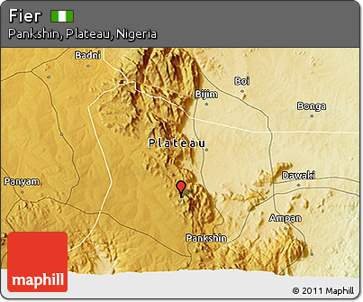 Physical 3D Map of Fier