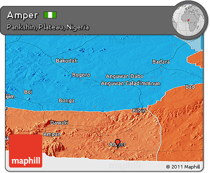 Political Panoramic Map of Amper