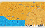 Political 3D Map of the area around 9° 36' 8" N, 9° 16' 30" W