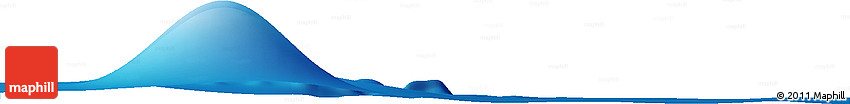 Shaded Relief Horizon Map of the Area around 9° 15' 16" S, 0° 55' 29" E