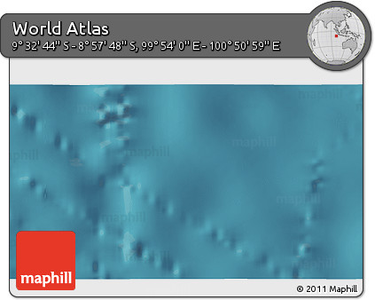 Satellite 3D Map of the Area around 9° 15' 16" S, 100° 22' 30" E