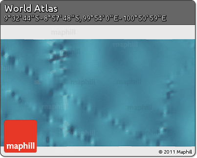 Satellite 3D Map of the Area around 9° 15' 16" S, 100° 22' 30" E