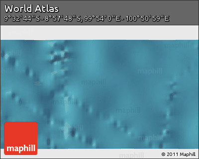 Satellite 3D Map of the Area around 9° 15' 16" S, 100° 22' 30" E